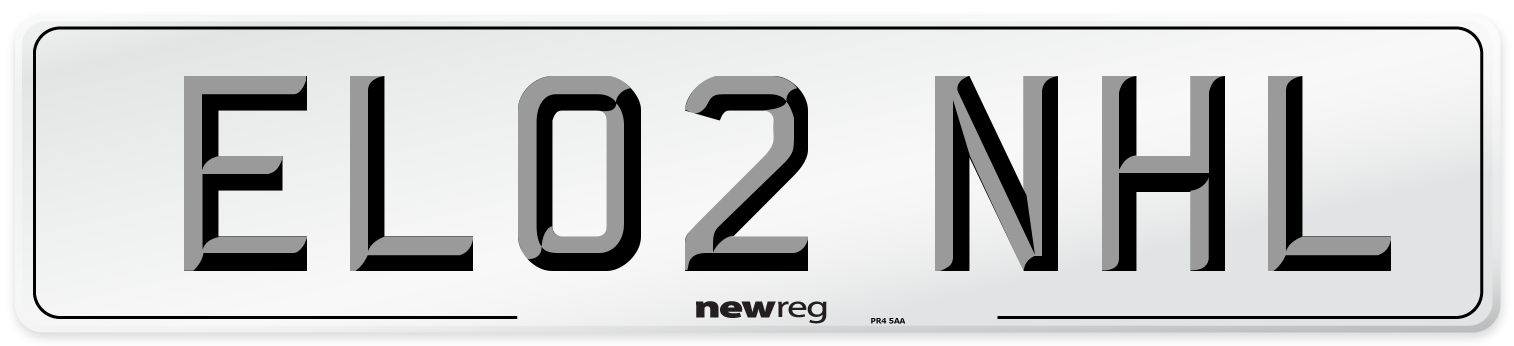 EL02 NHL Number Plate from New Reg